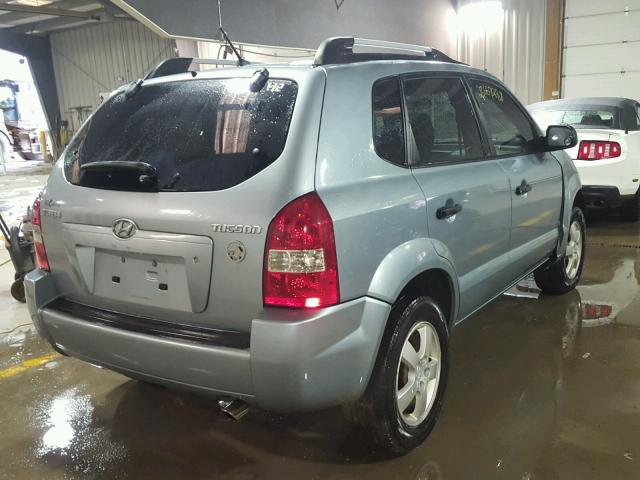 KM8JM12B67U648695 - 2007 HYUNDAI TUCSON GLS BLUE photo 4