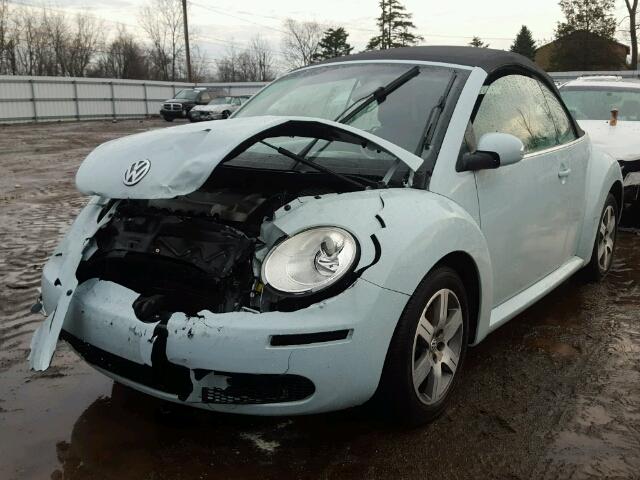 3VWRF31Y46M306536 - 2006 VOLKSWAGEN NEW BEETLE TEAL photo 2