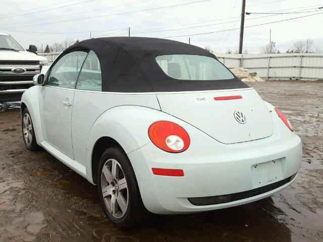 3VWRF31Y46M306536 - 2006 VOLKSWAGEN NEW BEETLE TEAL photo 3