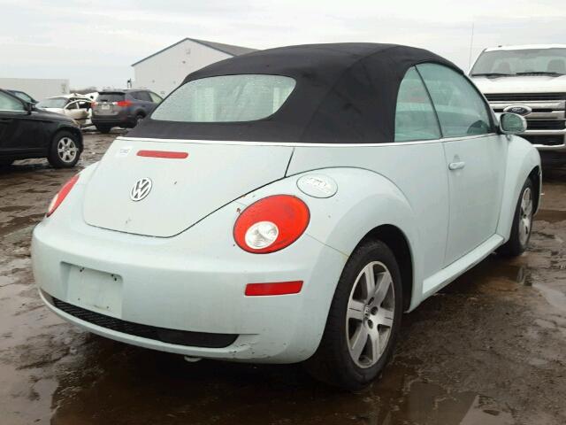 3VWRF31Y46M306536 - 2006 VOLKSWAGEN NEW BEETLE TEAL photo 4