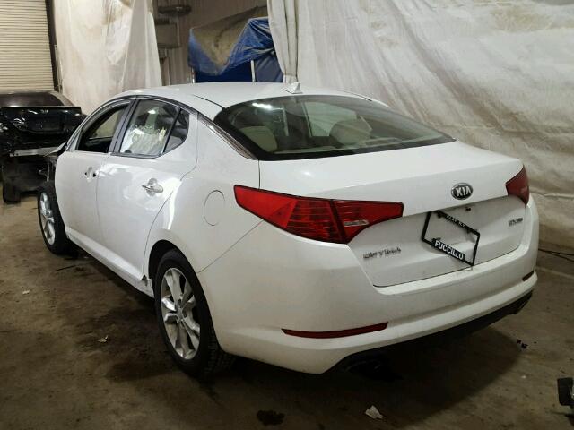 5XXGN4A72DG190004 - 2013 KIA OPTIMA EX WHITE photo 3