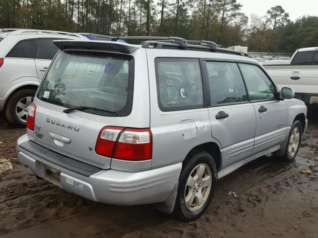 JF1SF65612H727830 - 2002 SUBARU FORESTER S SILVER photo 4