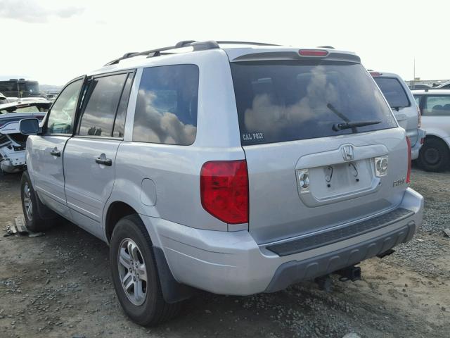 2HKYF18543H593375 - 2003 HONDA PILOT EXL SILVER photo 3