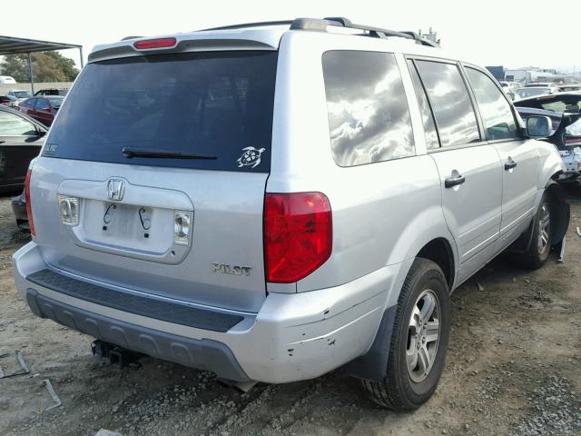 2HKYF18543H593375 - 2003 HONDA PILOT EXL SILVER photo 4