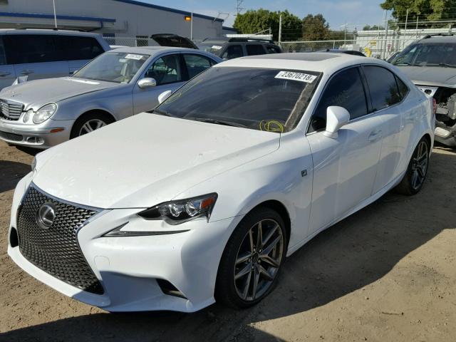 JTHBF1D24F5046028 - 2015 LEXUS IS 250 WHITE photo 2