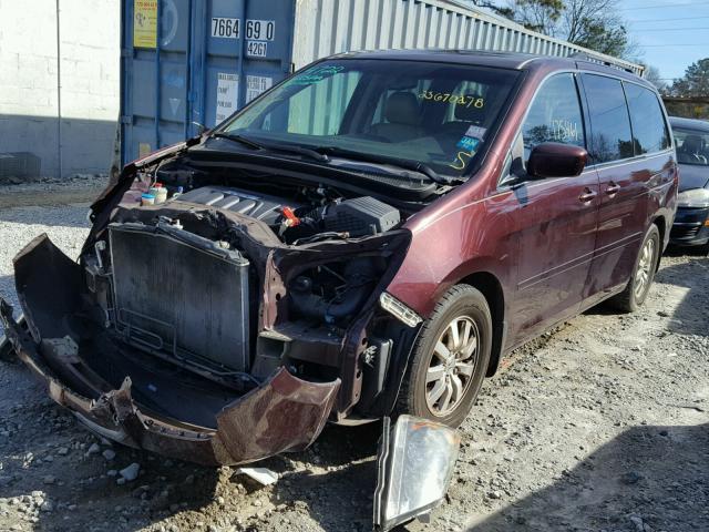 5FNRL38618B402048 - 2008 HONDA ODYSSEY EX MAROON photo 2