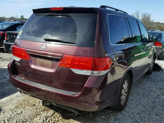 5FNRL38618B402048 - 2008 HONDA ODYSSEY EX MAROON photo 4