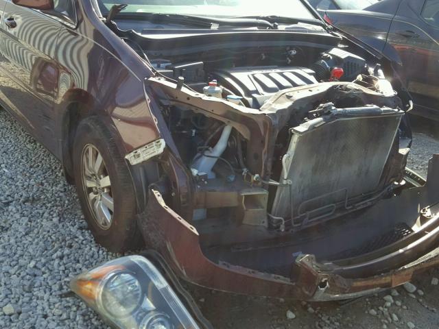 5FNRL38618B402048 - 2008 HONDA ODYSSEY EX MAROON photo 9