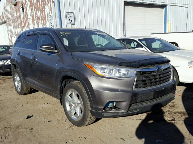 5TDDKRFH9GS319417 - 2016 TOYOTA HIGHLANDER GRAY photo 1