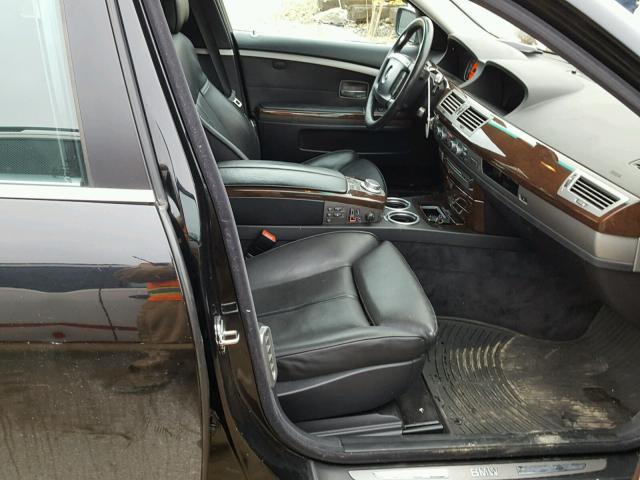 WBAHN83537DT68926 - 2007 BMW 750 BLACK photo 5