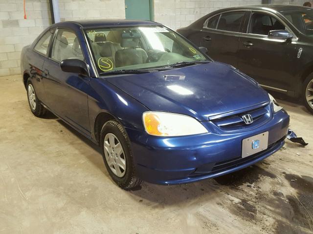 1HGEM22553L065235 - 2003 HONDA CIVIC LX BLUE photo 1