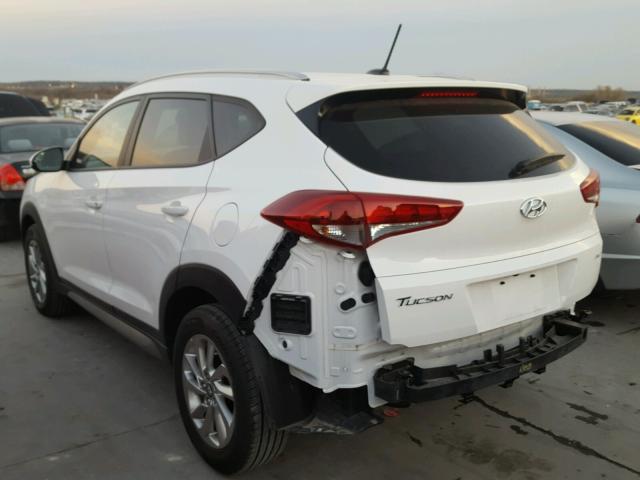 KM8J3CA44HU287700 - 2017 HYUNDAI TUCSON LIM WHITE photo 3