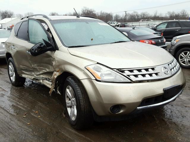 JN8AZ08W87W646997 - 2007 NISSAN MURANO SL GOLD photo 1