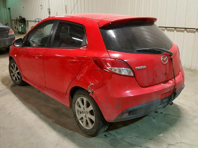 JM1DE1HY5B0117370 - 2011 MAZDA MAZDA2 RED photo 3