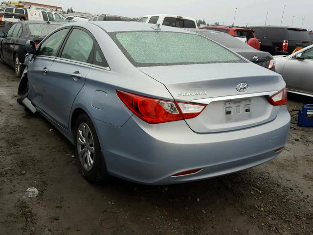 5NPEB4AC9CH373416 - 2012 HYUNDAI SONATA GLS BLUE photo 3