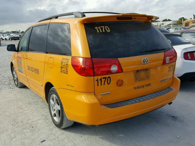 5TDZK23C28S109569 - 2008 TOYOTA SIENNA CE YELLOW photo 3