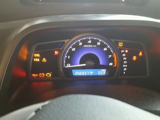 2HGFA16939H334486 - 2009 HONDA CIVIC EXL SILVER photo 8