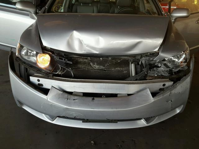 2HGFA16939H334486 - 2009 HONDA CIVIC EXL SILVER photo 9