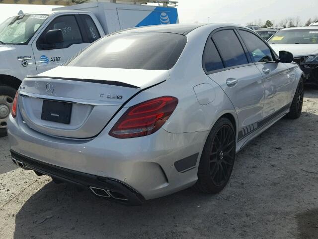 55SWF8HB8FU080265 - 2015 MERCEDES-BENZ C 63 AMG-S SILVER photo 4