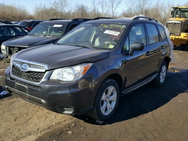 JF2SJABCXFH507843 - 2015 SUBARU FORESTER 2 BLUE photo 2