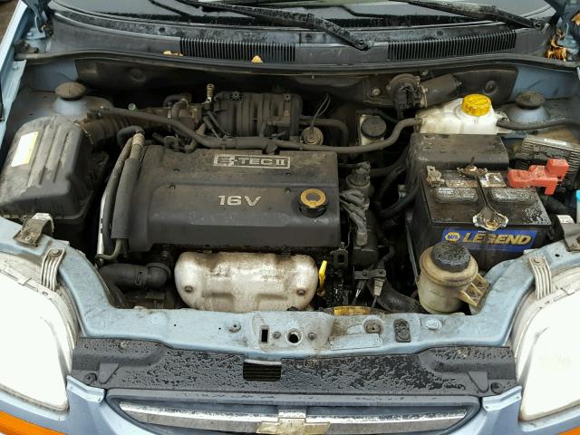 KL1TD66636B674132 - 2006 CHEVROLET AVEO BASE BLUE photo 7