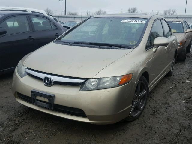 1HGFA16817L012419 - 2007 HONDA CIVIC EX GOLD photo 2