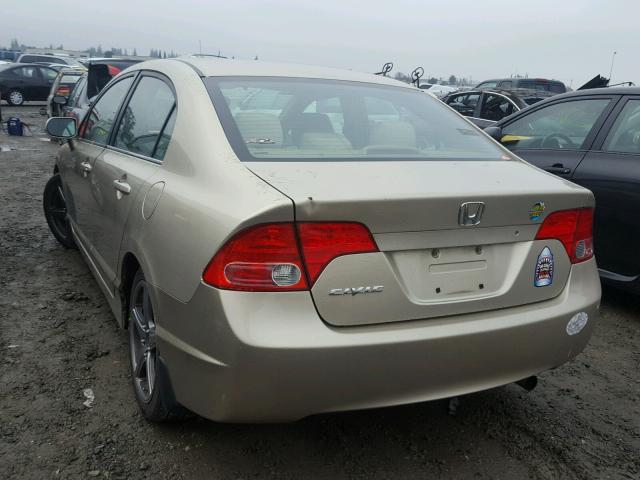 1HGFA16817L012419 - 2007 HONDA CIVIC EX ოქროსფერი ფოტო 3