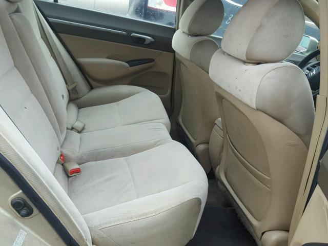 1HGFA16817L012419 - 2007 HONDA CIVIC EX ოქროსფერი ფოტო 6