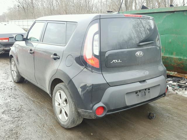 KNDJN2A24E7722264 - 2014 KIA SOUL BLACK photo 3