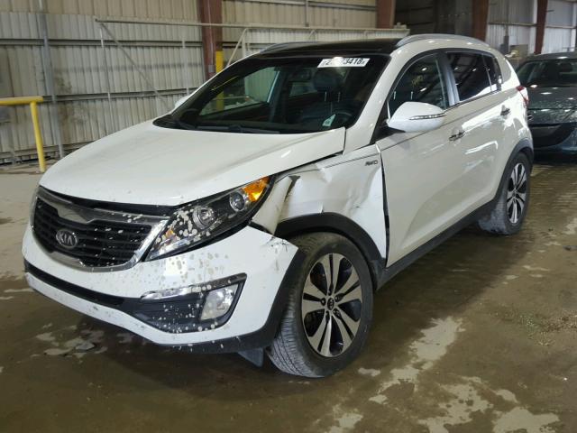 KNDPCCA23B7029588 - 2011 KIA SPORTAGE E WHITE photo 2