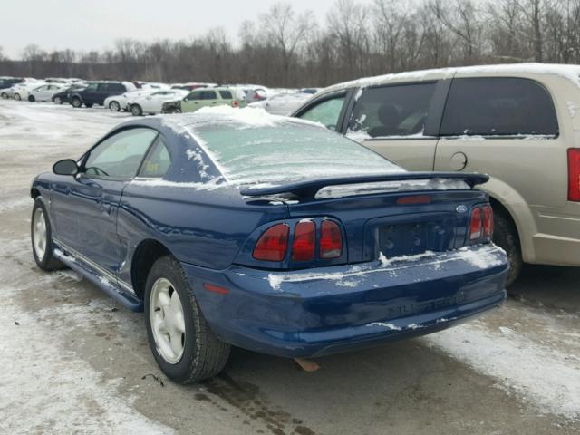 1FAFP4040WF233162 - 1998 FORD MUSTANG BLUE photo 3