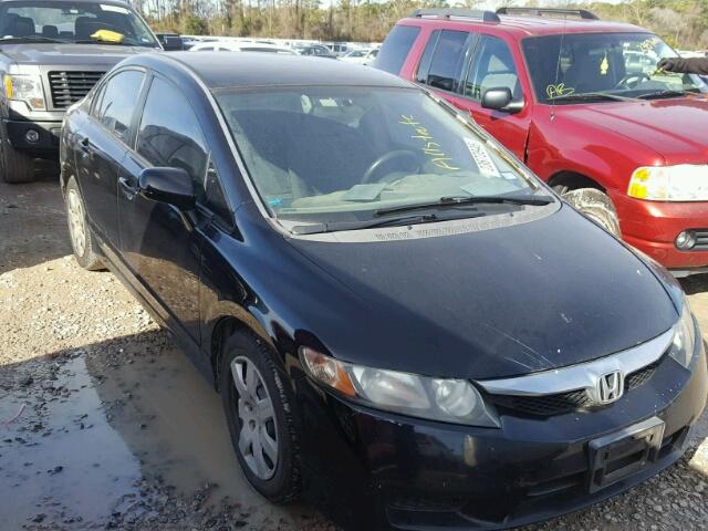 2HGFA16529H306692 - 2009 HONDA CIVIC LX BLACK photo 1