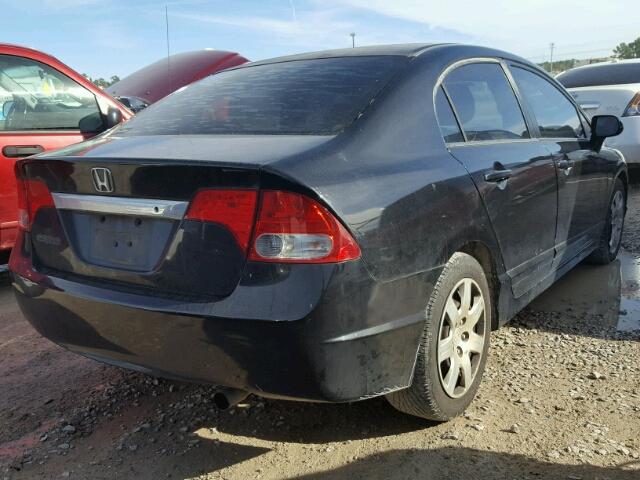 2HGFA16529H306692 - 2009 HONDA CIVIC LX BLACK photo 4