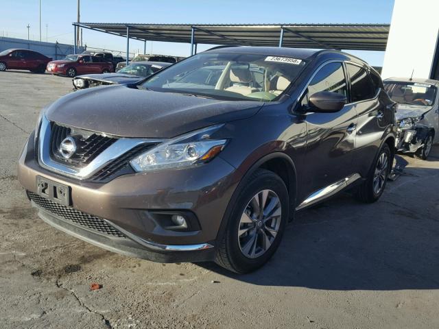 5N1AZ2MG1FN286378 - 2015 NISSAN MURANO S BROWN photo 2