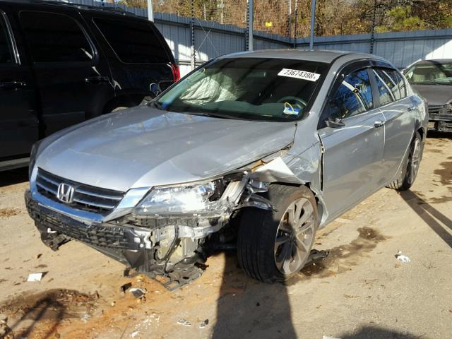 1HGCR2F56EA124195 - 2014 HONDA ACCORD SPO SILVER photo 2