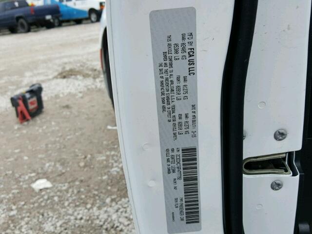 2C3CDXCT6FH777792 - 2015 DODGE CHARGER R/ WHITE photo 10