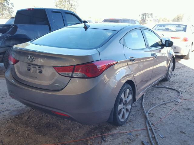 5NPDH4AE0DH178365 - 2013 HYUNDAI ELANTRA GL TAN photo 4