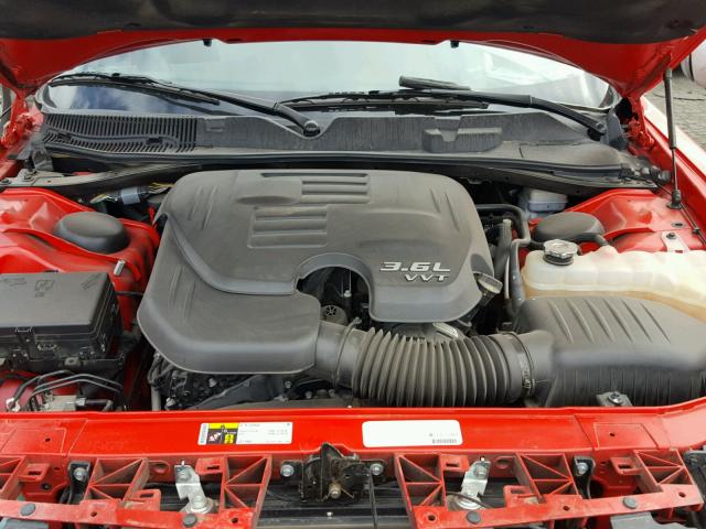 2C3CDZBG1FH705981 - 2015 DODGE CHALLENGER RED photo 7