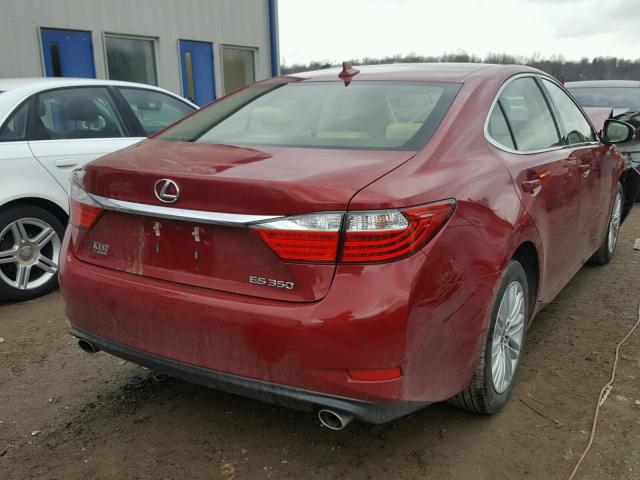 JTHBK1GG0E2095942 - 2014 LEXUS ES 350 RED photo 4