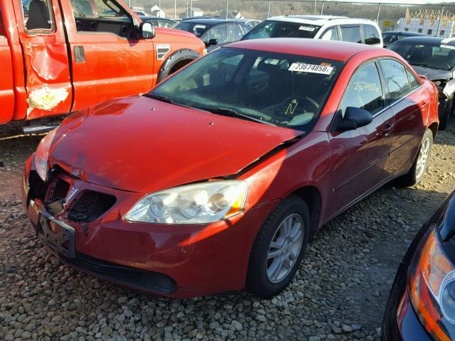 1G2ZF55B564277813 - 2006 PONTIAC G6 SE RED photo 2