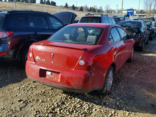 1G2ZF55B564277813 - 2006 PONTIAC G6 SE RED photo 4