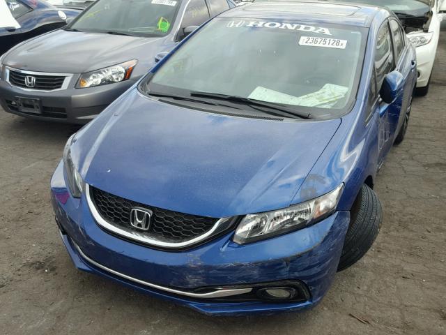 19XFB2F99EE217826 - 2014 HONDA CIVIC EXL BLUE photo 2