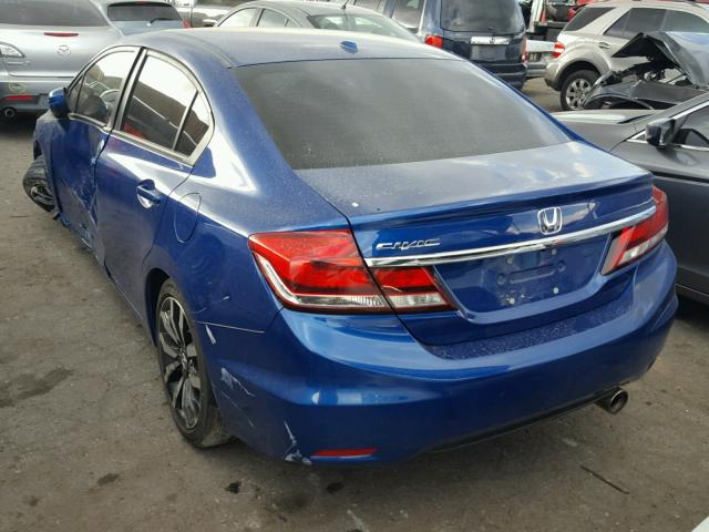 19XFB2F99EE217826 - 2014 HONDA CIVIC EXL Көк фото 3