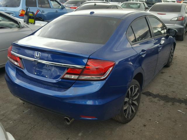 19XFB2F99EE217826 - 2014 HONDA CIVIC EXL Көк фото 4
