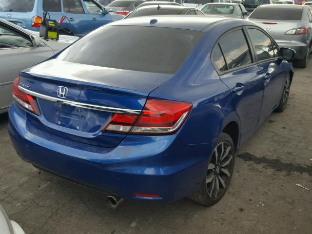 19XFB2F99EE217826 - 2014 HONDA CIVIC EXL BLUE photo 4