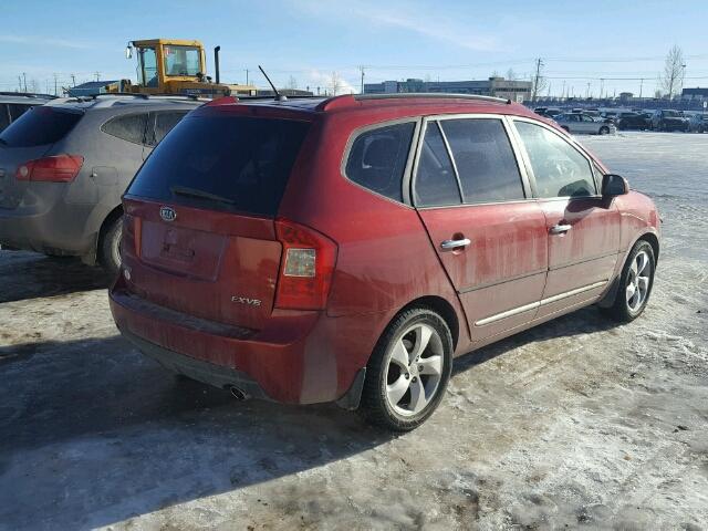 KNAFG526277100376 - 2007 KIA RONDO LX RED photo 4