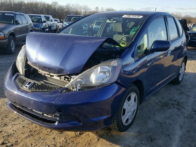 JHMGE8H34DC030375 - 2013 HONDA FIT BLUE photo 2