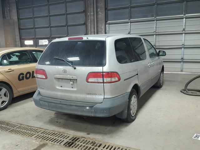 4T3ZF19C82U415221 - 2002 TOYOTA SIENNA CE GRAY photo 4