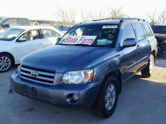 JTEDP21A560124690 - 2006 TOYOTA HIGHLANDER BLUE photo 2