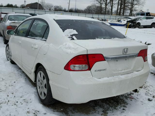 2HGFA1F51AH527463 - 2010 HONDA CIVIC LX WHITE photo 3